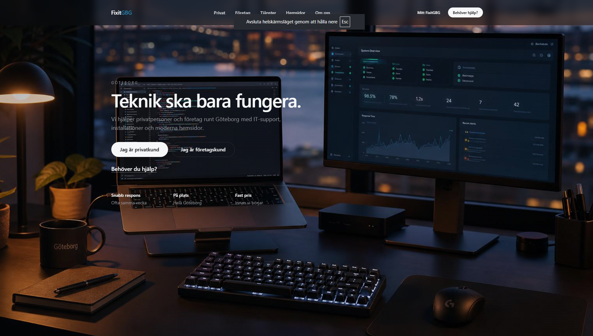 Hemsida för Lokal teknikhjälp – IT-support